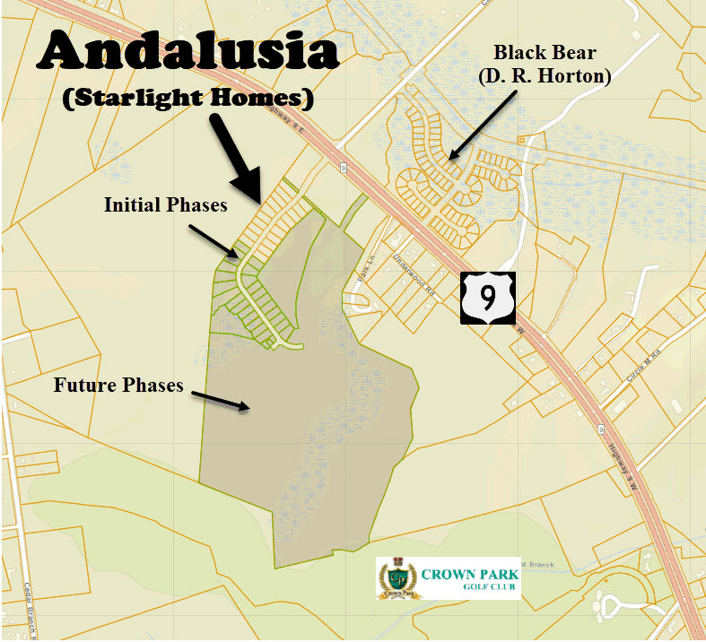 New home community of Andalusia in Longs being developed by Starlight Homes