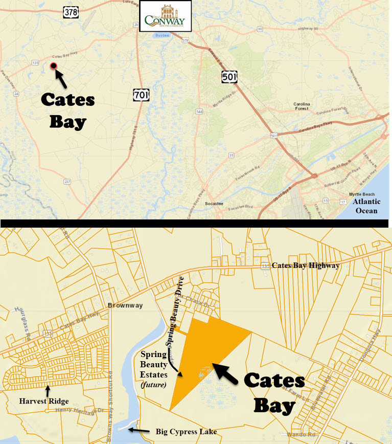 Cates Bay subdivision in Conway