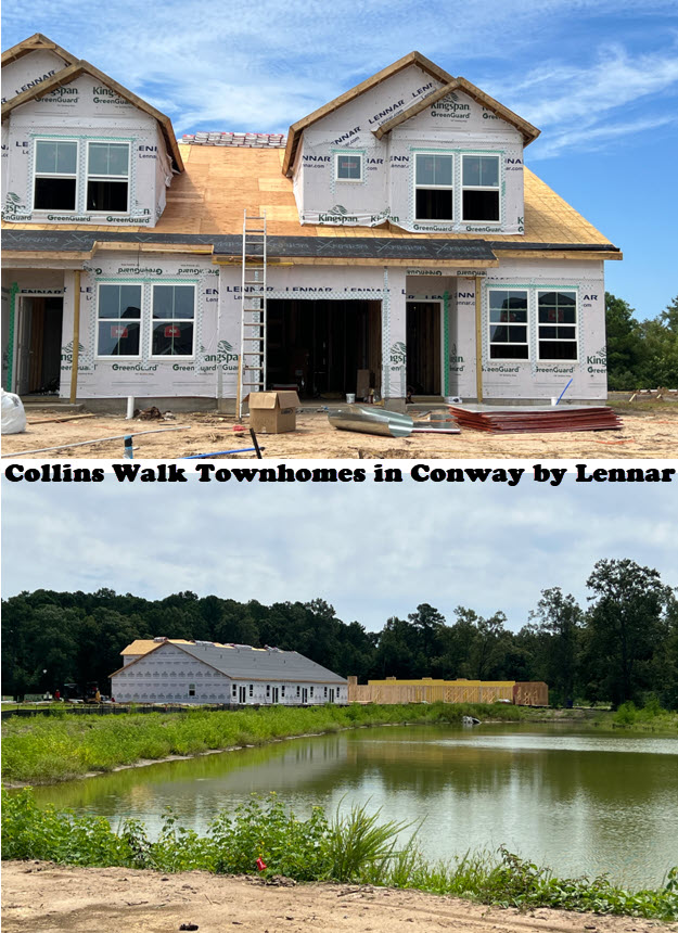 Collins Walk Townhomes in Conway by Lennar - expected to start selling in September!