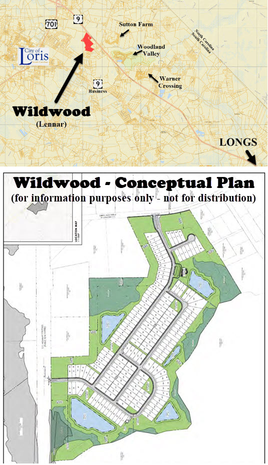 New home community of Wildwood in Loris by Lennar